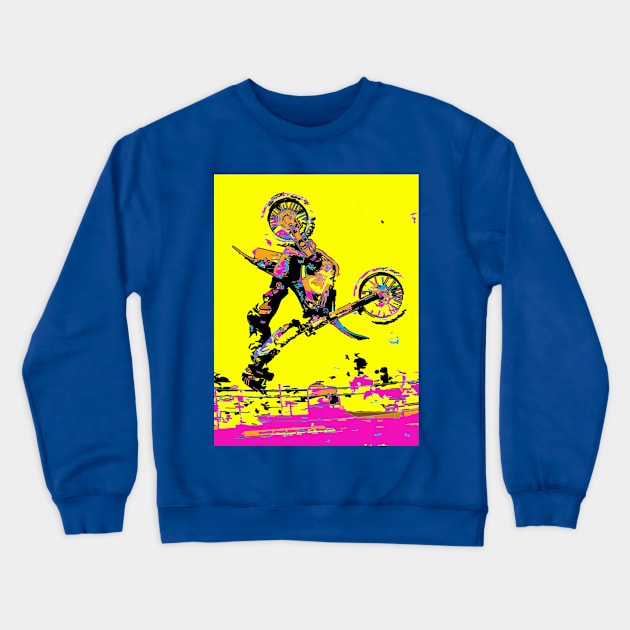 Flipping Out - Freestyle Motocross Stunt Crewneck Sweatshirt by Highseller